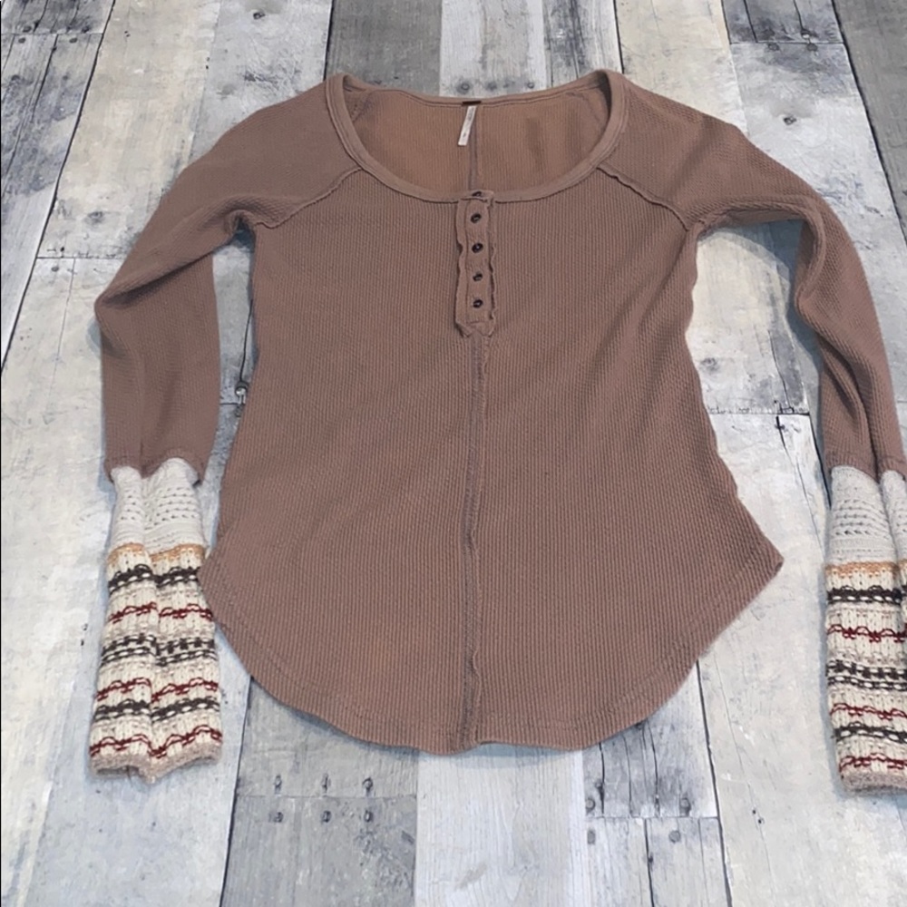 Free people waffle knit thermal